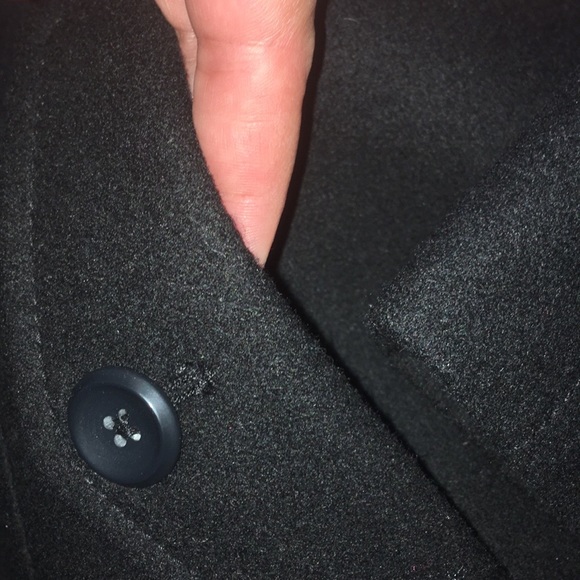SOLD!! Old Navy Black Long Peacoat Sz XL - Picture 8 of 10